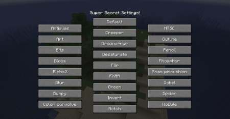 Скачать Super Secret Settings для Minecraft 1.19