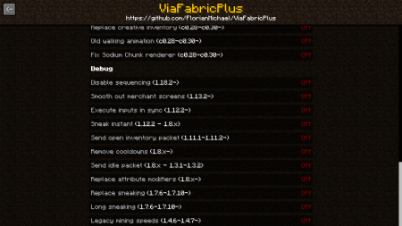Скачать ViaFabricPlus Mod для Minecraft 1.20.2