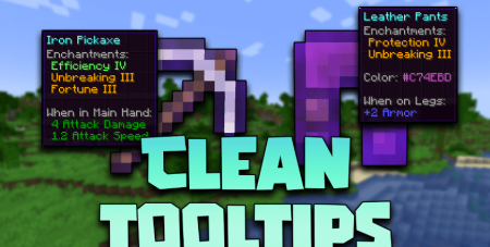 Скачать Clean Tooltips для Minecraft 1.20.1
