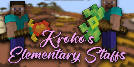 Скачать Kroko’s Elementary Staffs для Minecraft 1.19.2