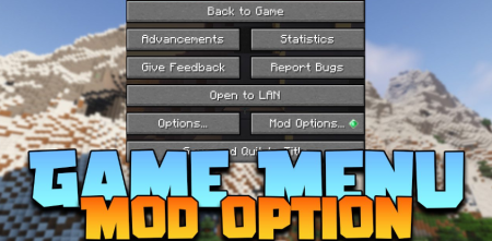 Скачать Game Menu Mod Option для Minecraft 1.20.4