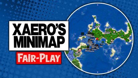 Скачать Xaero’s Minimap Fair-Play Edition для Minecraft 1.20.4