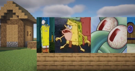 Скачать Spongebob Meme Paintings для Minecraft 1.20.1
