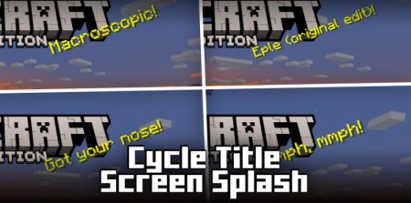  Cycle Title Screen Splash  Minecraft 1.21.3