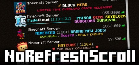  No Refresh Scroll  Minecraft 1.21