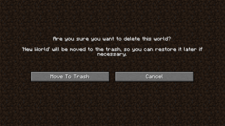  Delete Worlds To Trash  Minecraft 1.21.1