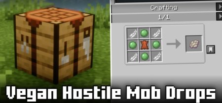  Vegan Hostile Mob Drops  Minecraft 1.21.4