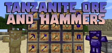  Tanzanite Ore And Hammers  Minecraft 1.20.4
