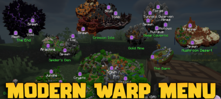  Modern Warp Menu  Minecraft 1.21.8