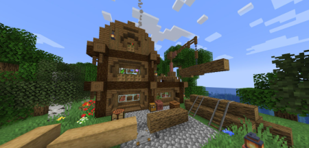  Sawmill House  Minecraft 1.21.8