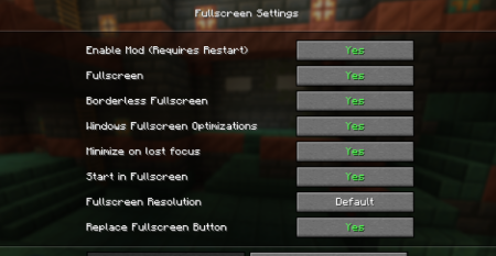  Borderless Fullscreen  Minecraft 1.21.8