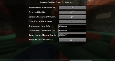 ������� Dynamic Tooltips ��� Minecraft 1.21.11