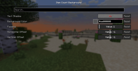 ������� Item Count Background ��� Minecraft 1.21.11