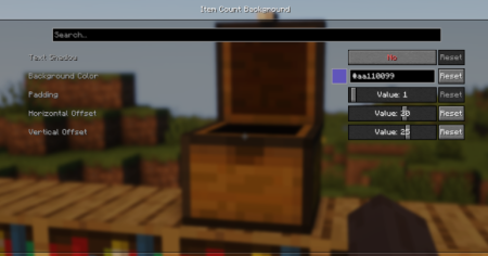������� Item Count Background ��� Minecraft 1.21.11