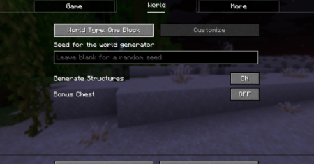 ������� One Block ��� Minecraft 1.21.10